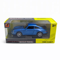 Masinuta metalica clasica albastra macheta auto die cast 15.5x7 cm