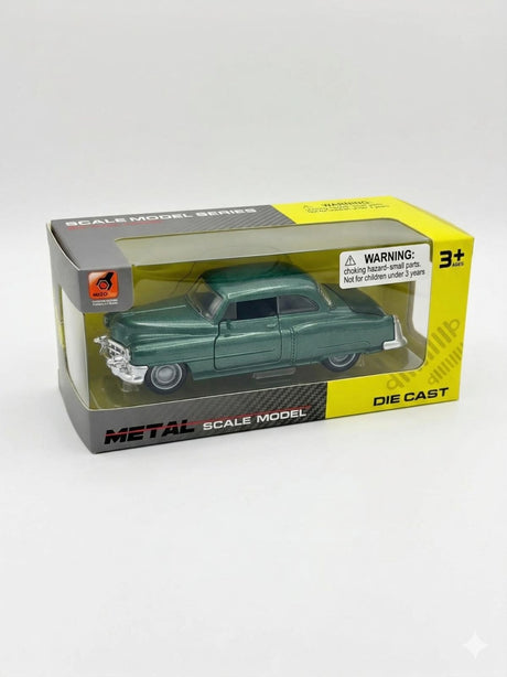 Masinuta metalica clasica retro verde, die cast, 15.5x7 cm