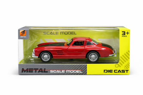 Masinuta metalica clasica rosie, model die-cast, 15,5 x 7 cm