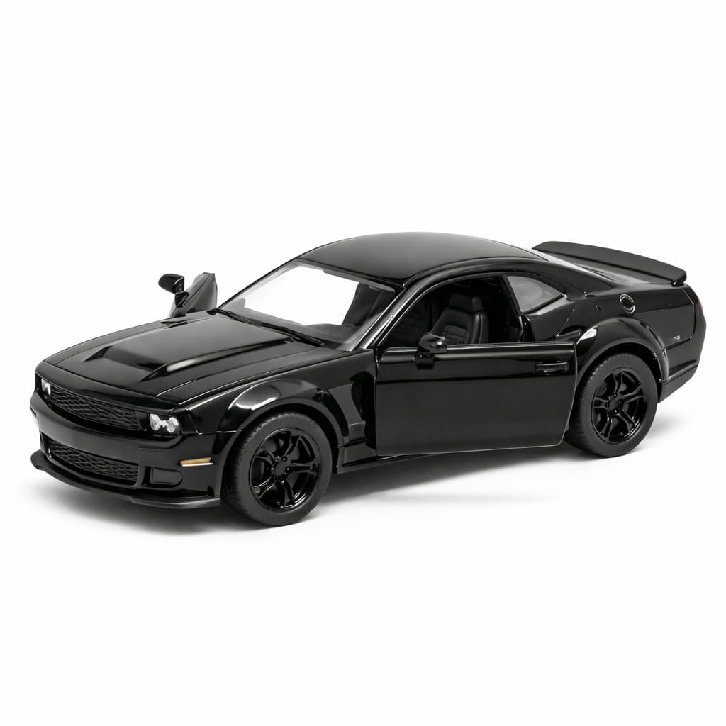 Masinuta metalica muscle car negru cu usi functionale scara 1:32