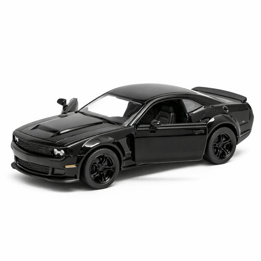 Masinuta metalica muscle car negru cu usi functionale scara 1:32