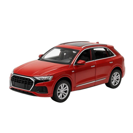 Masinuta Metalica Q8 SUV Rosie , Scara 1:32 Pull Back Lumini Sunete Copii 3+