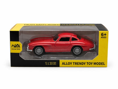Masinuta metalica retro coupe rosu, model clasic 15 cm