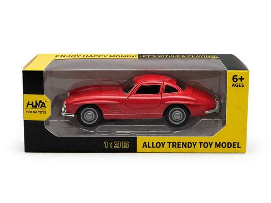 Masinuta metalica retro coupe rosu, model clasic 15 cm