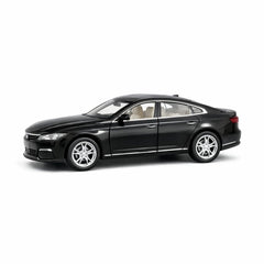 Masinuta metalica sedan neagra cu interior bej si usi functionale scara 1:32