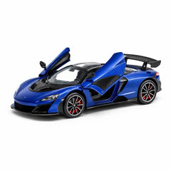 Masinuta metalica sport albastru cu usi tip fluture si spoiler scara 1:32