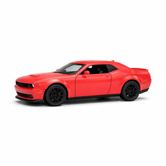 Masinuta metalica sport rosie coupe cu usi functionale si roti negre scara 1:32
