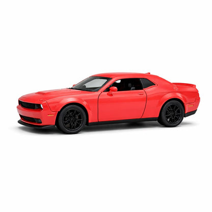Masinuta metalica sport rosie coupe cu usi functionale si roti negre scara 1:32