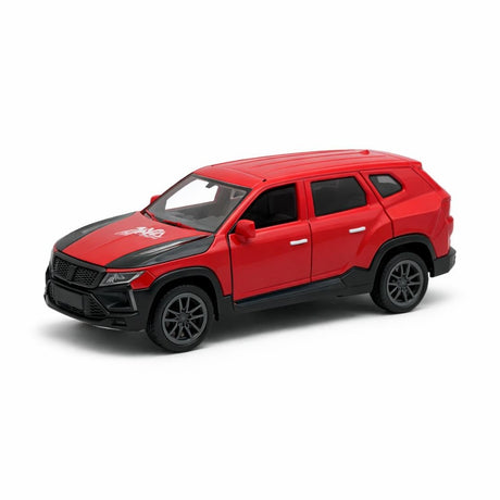 Masinuta metalica SUV rosu cu usi deschise, model off-road 15 cm