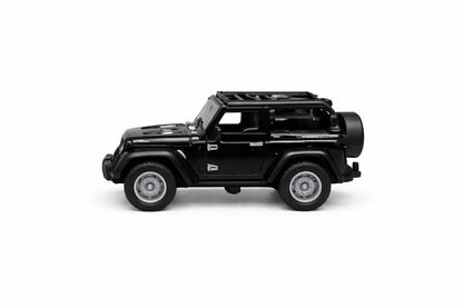 Mașinuță metalică tip SUV de teren, model 1210-17F, negru intens, 12 cm