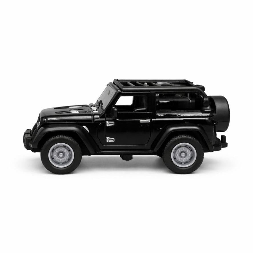 Mașinuță metalică tip SUV de teren, model 1210-17F, negru intens, 12 cm