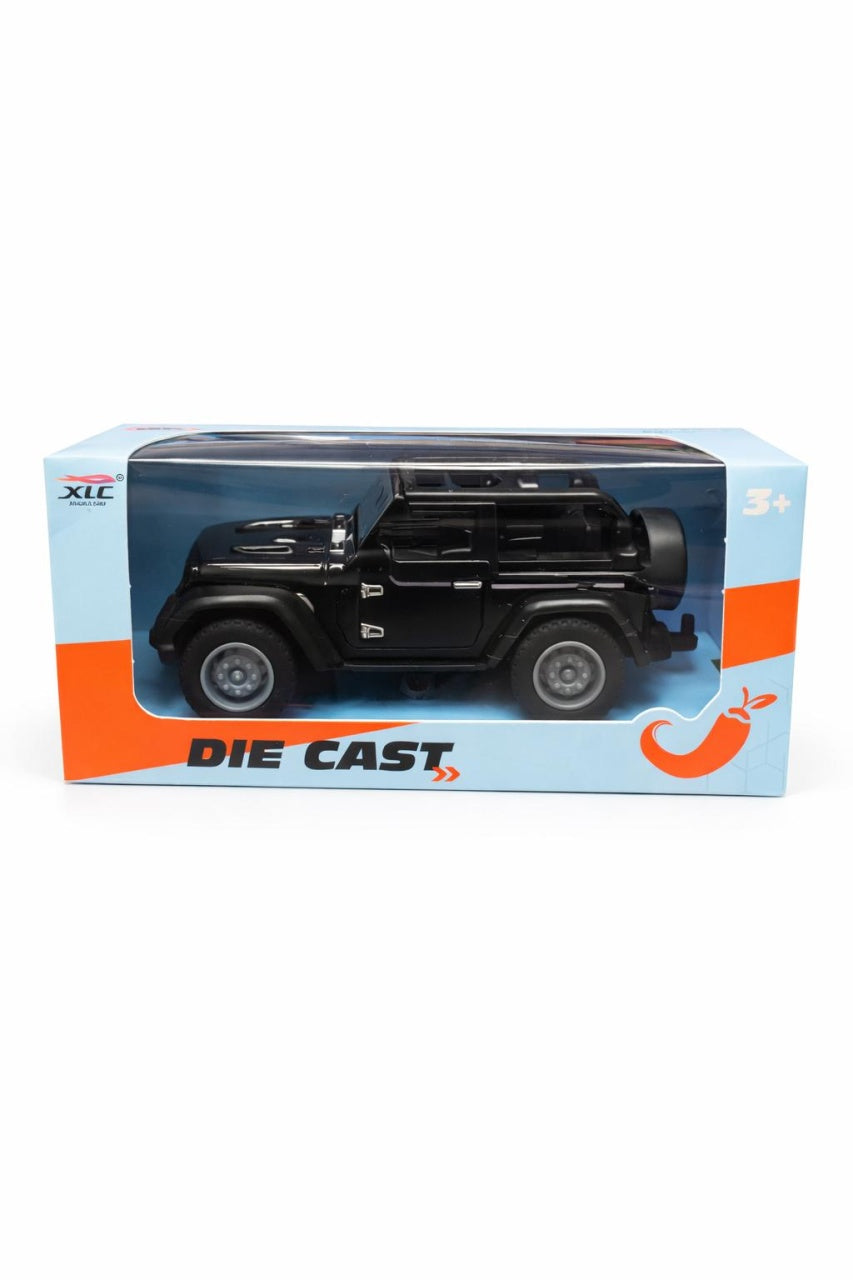 Mașinuță metalică tip SUV de teren, model 1210-17F, negru intens, 12 cm