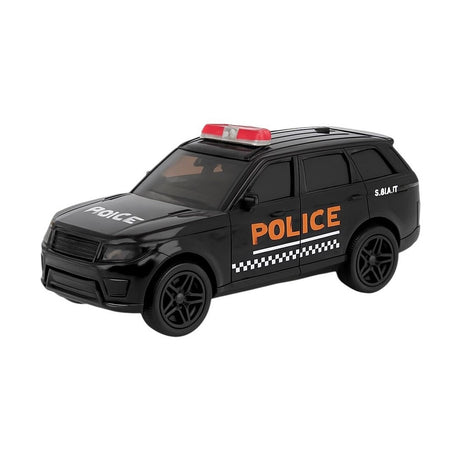 Masinuta Off-Road Police Metalica Neagra , Scara 1:32 Pull Back Frictiune Copii 3+