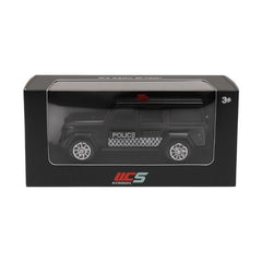 Masinuta Off-Road Police Metalica Neagra , Scara 1:36 Pull Back Frictiune Copii 3+