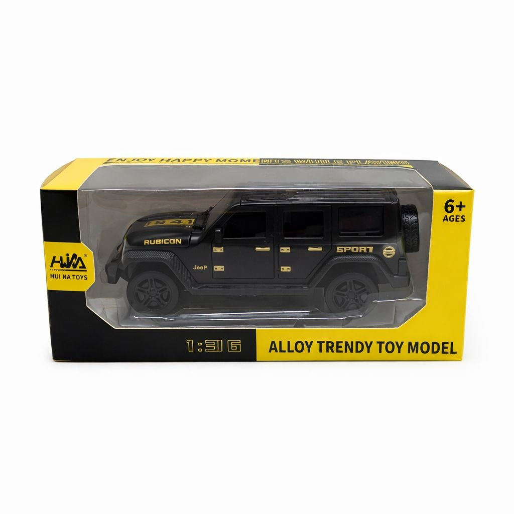 Masinuta offroad metalica neagra, model SUV robust 15 cm