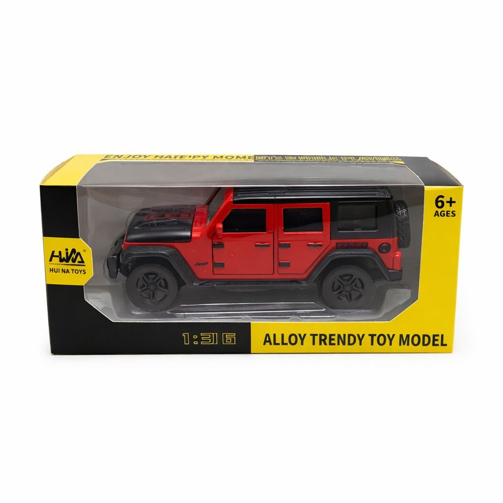 Masinuta offroad metalica rosu cu negru, model SUV 15 cm