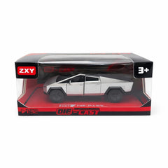 Masinuta pickup futurist aliaj metalic scara 1:32, gri mat, design electric