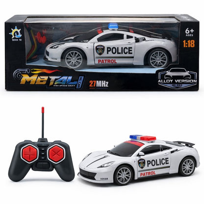 Masinuta politie cu telecomanda, lumini si sunete, control complet, 29 cm