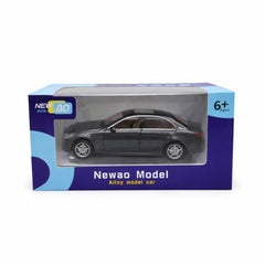 Masinuta sedan aliaj metalic scara 1:32, negru metalizat, 4 usi, 6 ani+