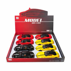 Masinuta Sport Die-Cast Metal 1:22 Culori Diverse Cu Sunete Lumini Usi Deschise 20cm