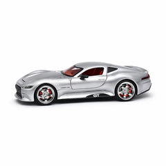 Masinuta sport GT aliaj metalic scara 1:32, argintie, design premium, usi deschidere, roti functionale