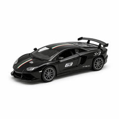 Masinuta sport metalica 1:36, design racing, deschidere usi, negru, 15 cm