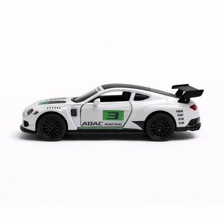 Masinuta sport metalica alba 15.5x7 cm, die-cast, deschidere usi, model racing verde