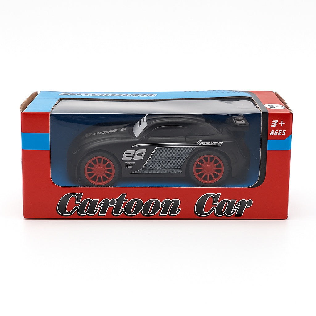 Masinuta sport neagra cu detalii albastre , jucarie pentru copii, model racing
