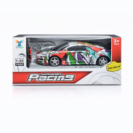 Masinuta sport pentru copii Monster Racing, scara 1:22, model graffiti, pull back