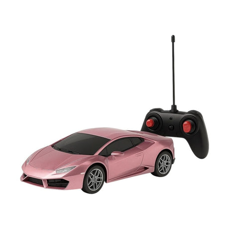 Masinuta sport roz cu telecomanda 1:16 , masina R C rapida pentru copii, cadou ideal