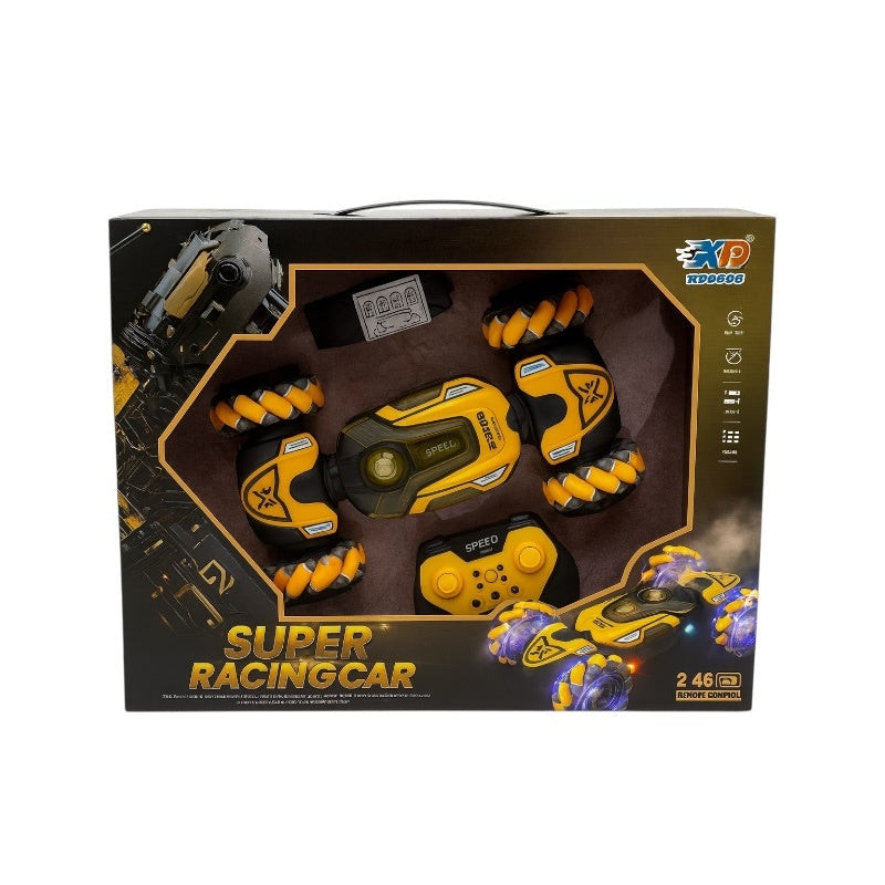 Masinuta Stunt 4x4 cu Deformare si Roti 360 , Telecomanda 2.4G , Super Racing Car, 40x30cm