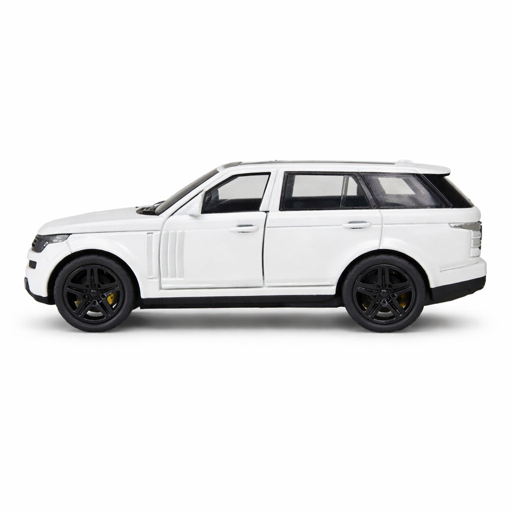 Masinuta SUV metalica alba die cast, model scara, usi functionale, 15.5x7 cm
