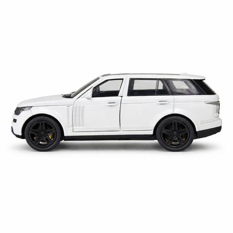 Masinuta SUV metalica alba die cast, model scara, usi functionale, 15.5x7 cm