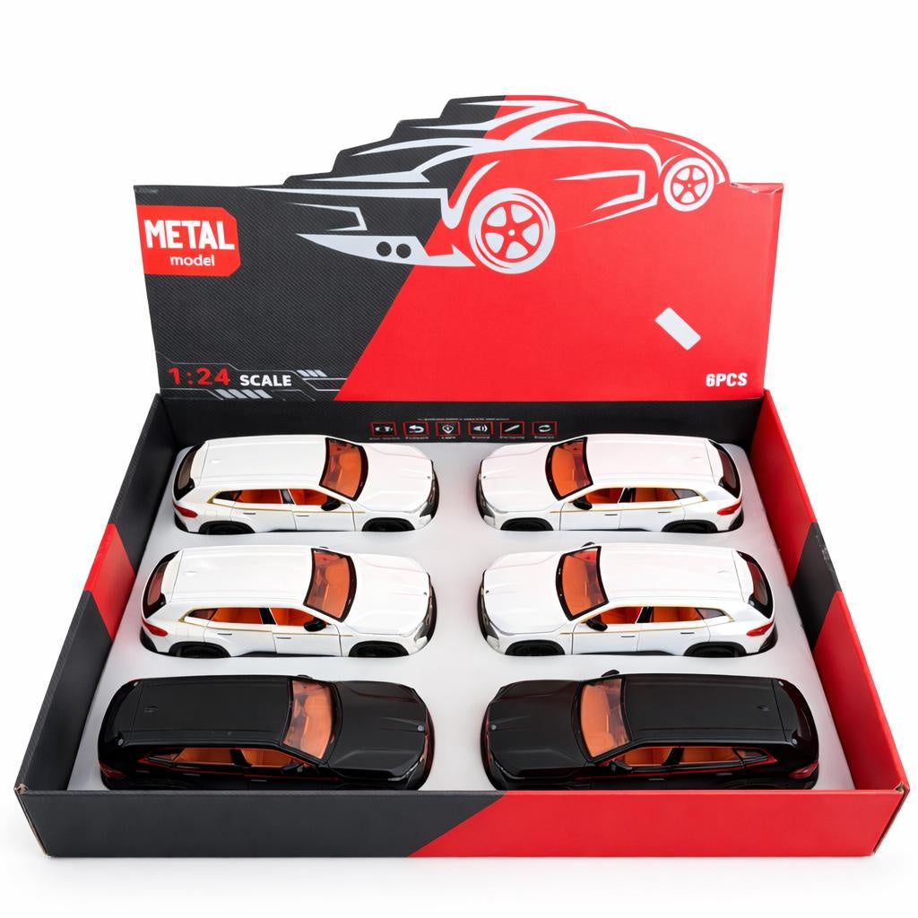 Masinuta SUV metalica cu lumini si sunete, usi si capota functionale, 21 cm