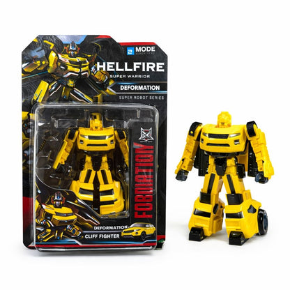 Masinuta transformabila in robot, 2 in 1, 24 cm, model galben