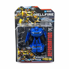 Masinuta transformabila in robot, jucarie 2 in 1, albastru, 18 cm