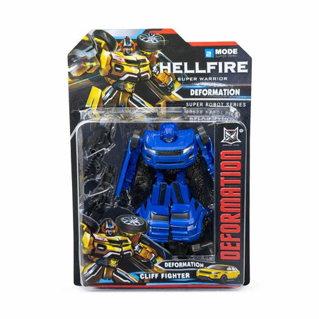 Masinuta transformabila in robot, jucarie 2 in 1, albastru, 18 cm