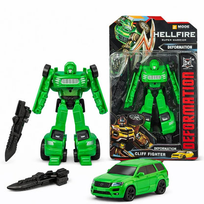 Masinuta transformabila robot 2 in 1, verde, 24 cm
