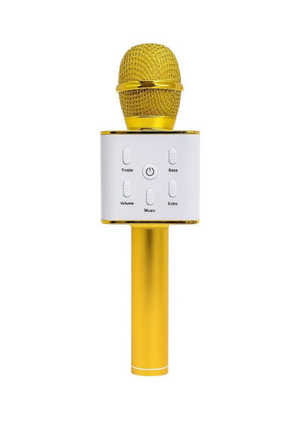 Microfon Fara Fir Auriu Karaoke HIFI Speaker Bluetooth , Functii Inregistrare SD USB