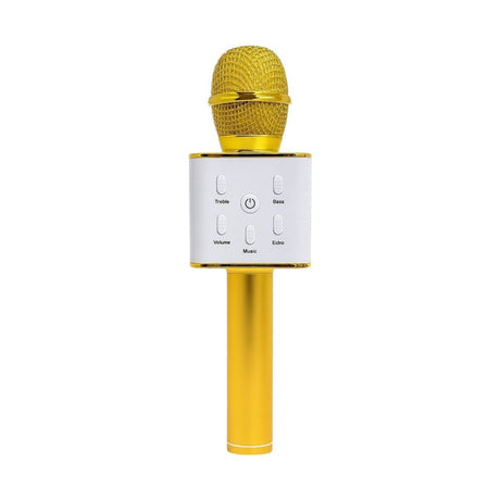 Microfon Fara Fir Auriu Karaoke HIFI Speaker Bluetooth , Functii Inregistrare SD USB