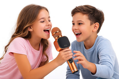 Microfon Fara Fir Q009 Rosu Karaoke HIFI Speaker Bluetooth , Functii Inregistrare SD USB