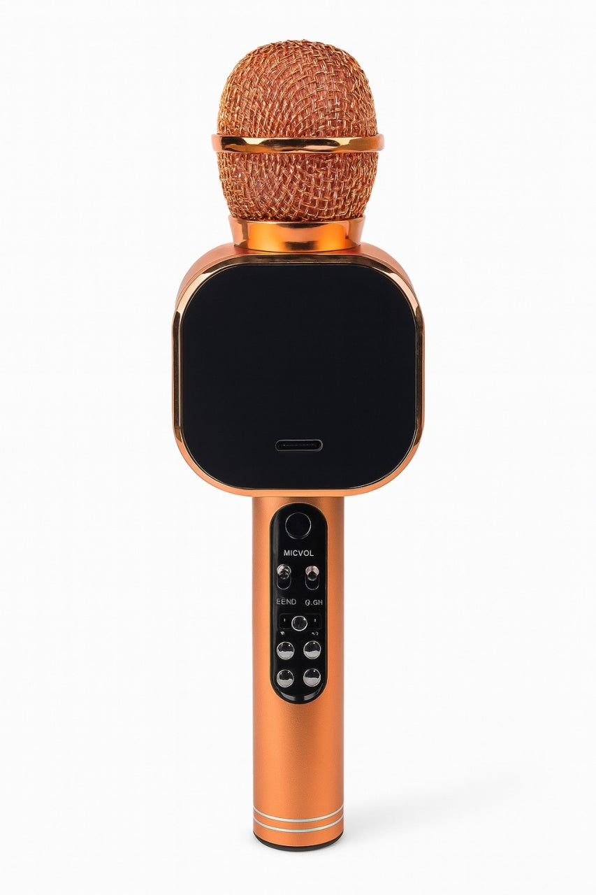 Microfon Fara Fir Q009 Rosu Karaoke HIFI Speaker Bluetooth , Functii Inregistrare SD USB