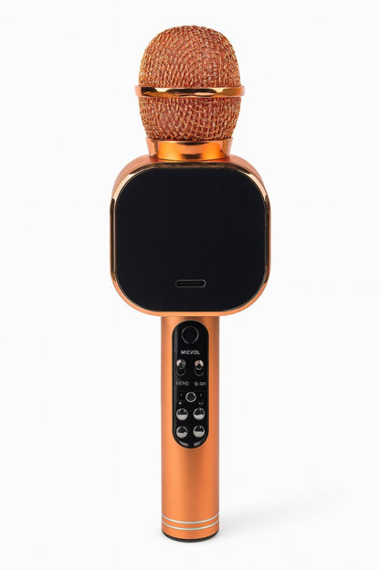 Microfon Fara Fir Q009 Rosu Karaoke HIFI Speaker Bluetooth , Functii Inregistrare SD USB