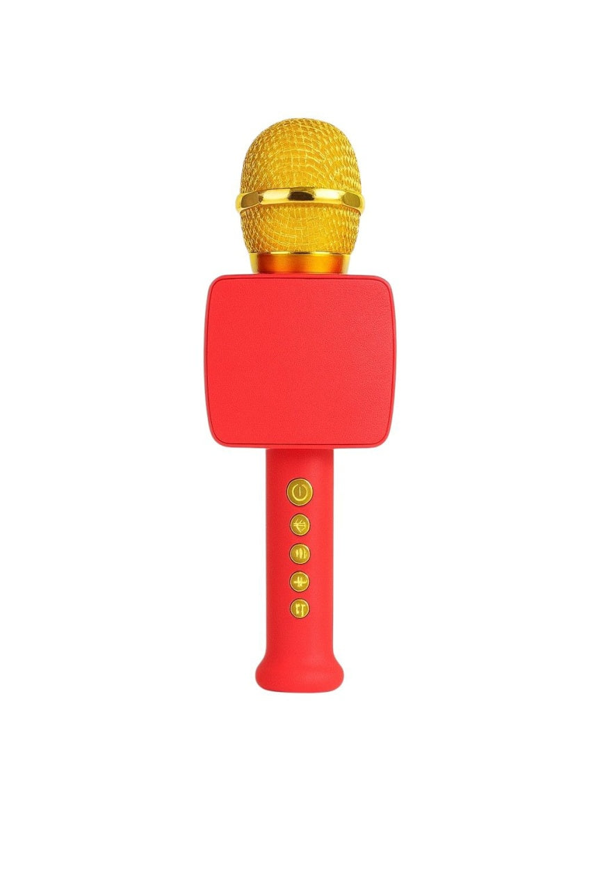 Microfon Fara Fir ZX-900 Rosu Karaoke HIFI Speaker Bluetooth , Functii Inregistrare SD USB