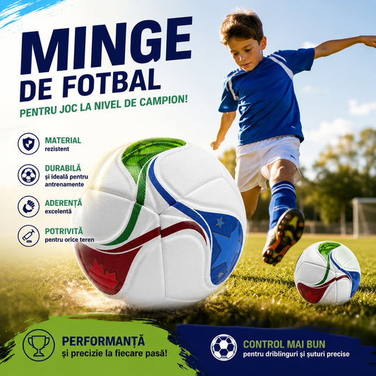 Minge de Fotbal pentru Copii, nr.5 – Design Modern, Material Rezistent