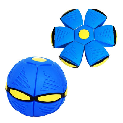 Minge Frisbee Transformabila cu Lumini , Flat Ball Disc, Jucarie 2-in-1