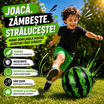 Minge Gonflabilă Model Pepene Verde pentru Copii - Ușoară, Rezistentă și Distractivă