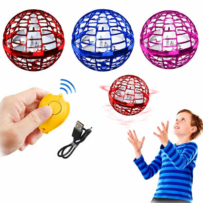 Minge zburatoare cu senzori si lumini LED, jucarie interactiva, mov
