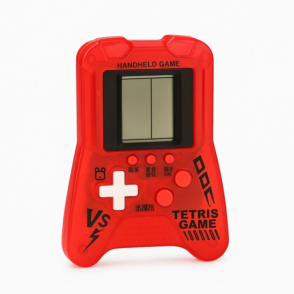 Mini Consola Jocuri Puzzle Rosie, Jocuri Clasice Tip Tetris, Portabila pentru Copii