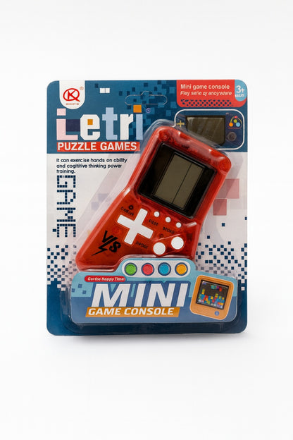 Mini Consola Jocuri Puzzle Rosie, Jocuri Clasice Tip Tetris, Portabila pentru Copii